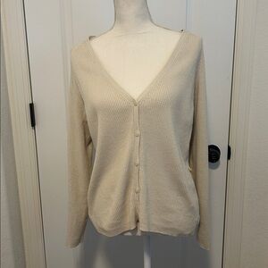 Women’s Faded Glory Missy Cream Colored Cardigan Size XL